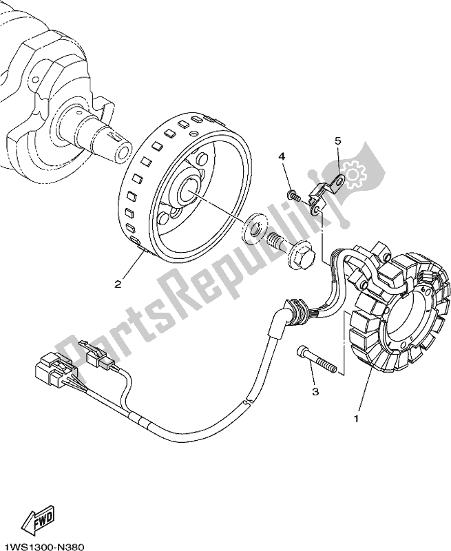 Alle onderdelen voor de Generator van de Yamaha MT-07 Hoam MTN 690 M 2021