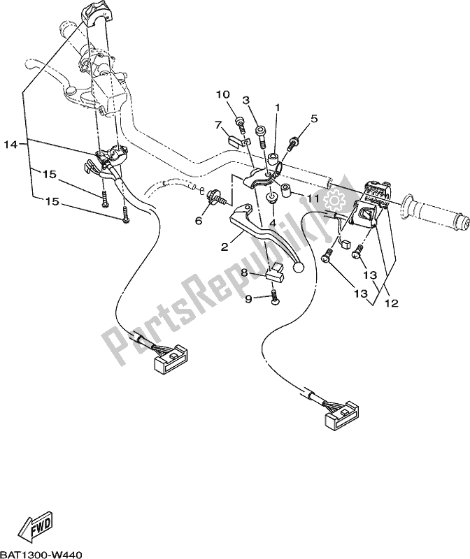 Todas las partes para Interruptor De Palanca Y Palanca de Yamaha MT-07 Hoam MTN 690 M 2021