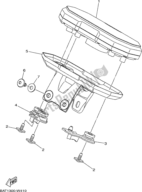 Toutes les pièces pour le Mètre du Yamaha MT-07 Hoam MTN 690 M 2021