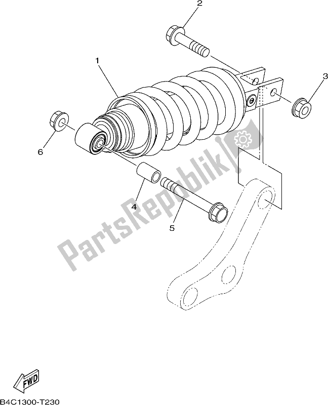 Todas las partes para Suspensión Trasera de Yamaha MT-07 Hoam MTN 690 M 2021