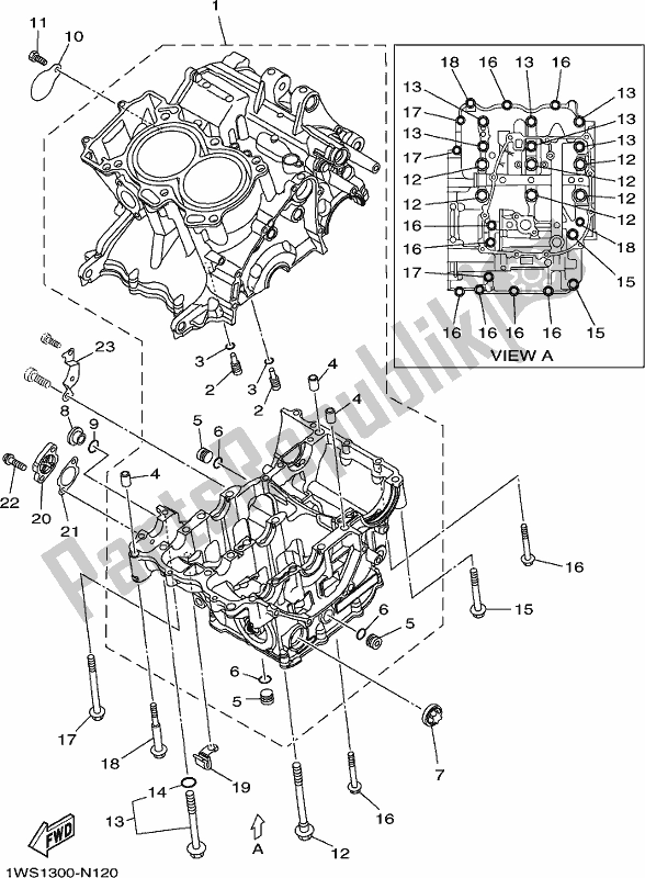 Tutte le parti per il Carter del Yamaha MT-07 HOJ MTN 690 AJ HO Model NON Lams 2018