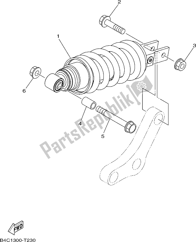 Todas las partes para Suspensión Trasera de Yamaha MT-07 HOJ MTN 690 AJ HO Model NON Lams 2018