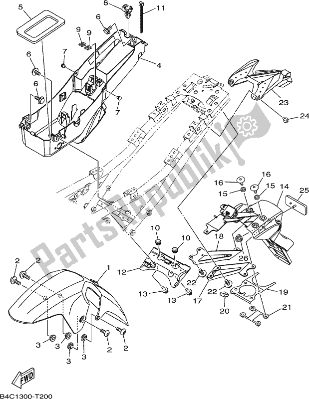 Todas las partes para Defensa de Yamaha MT-07 HOL MTN 690 AL 2020