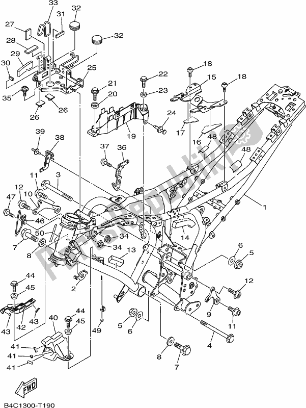 Toutes les pièces pour le Cadre du Yamaha MT-07 HOL MTN 690 AL 2020