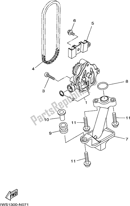 Tutte le parti per il Pompa Dell'olio del Yamaha MT-07 HOL MTN 690 AL 2020