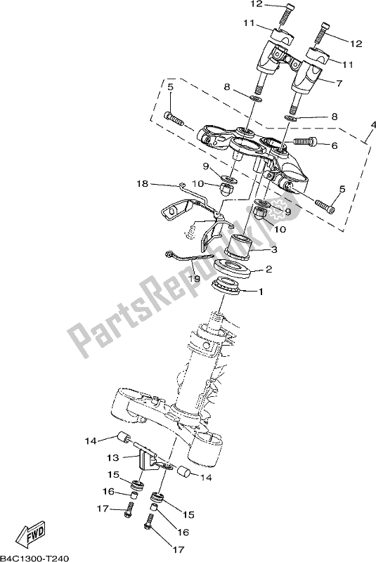 Wszystkie części do Sterowniczy Yamaha MT-07 LAJ Lams ABS MTN 660 AJ 2018