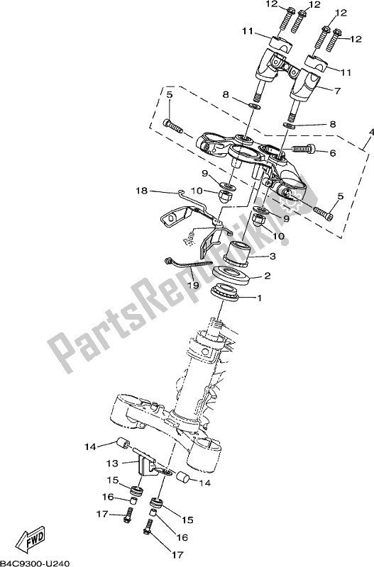 Wszystkie części do Sterowniczy Yamaha MT-07 LAK Lams ABS MTN 660 AK 2019