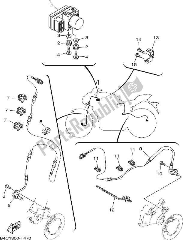 Tutte le parti per il Elettrico 3 del Yamaha MT-07 LAL Lams ABS MTN 660 AL 2020