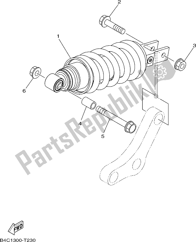 Todas las partes para Suspensión Trasera de Yamaha MT-07 LAL Lams ABS MTN 660 AL 2020