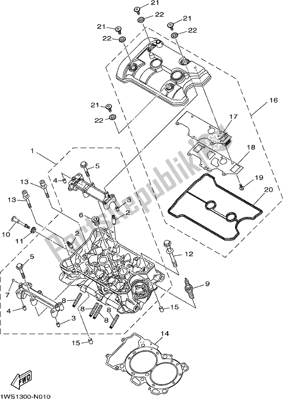 Tutte le parti per il Testata del Yamaha MT-07 LAM MTN 660 M 2021