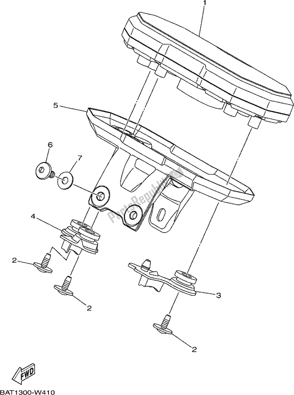 All parts for the Meter of the Yamaha MT-07 LAM MTN 660 M 2021