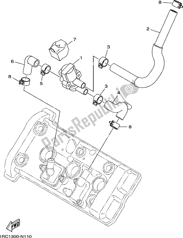 All parts for the Air Induction System of the Yamaha MT 09 Aaspl MTN 850 DL 2020