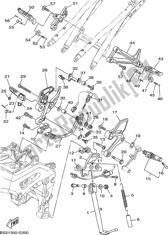 Toutes les pièces pour le Support Et Repose-pieds du Yamaha MT 09 AH MTN 850-AH 2017