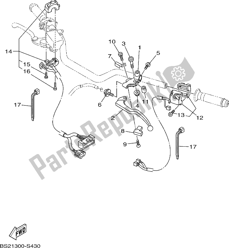 Wszystkie części do Klamka, Prze?? Cznik I D? Wignia Yamaha MT 09 AH MTN 850-AH 900 2017