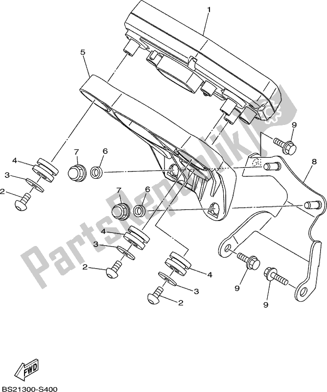 All parts for the Meter of the Yamaha MT 09 AH MTN 850-AH 900 2017