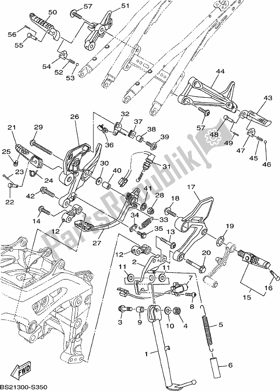 Toutes les pièces pour le Support Et Repose-pieds du Yamaha MT 09 AH MTN 850-AH 900 2017