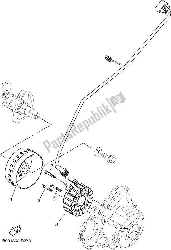 Wszystkie części do Generator Yamaha MT 09 AH MTN 850 2017