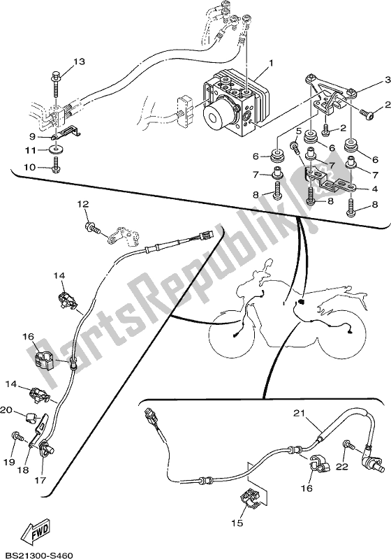 All parts for the Electrical 3 of the Yamaha MT 09 AJ MTN 850-AJ 900 2018