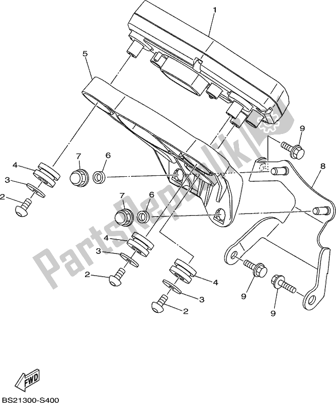 All parts for the Meter of the Yamaha MT 09 AJ MTN 850-AJ 900 2018