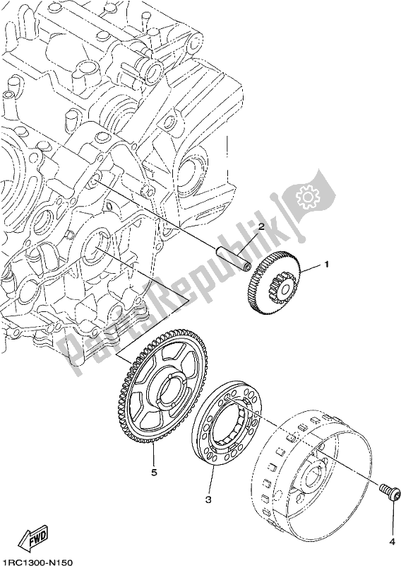 All parts for the Starter of the Yamaha MT 09 AJ MTN 850-AJ 900 2018