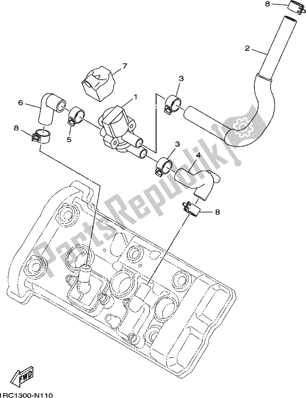 Tutte le parti per il Sistema Di Induzione Dell'aria del Yamaha MT 09 AK MTN 850 2019