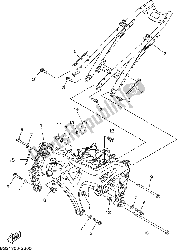 Toutes les pièces pour le Cadre du Yamaha MT 09 AK MTN 850 2019