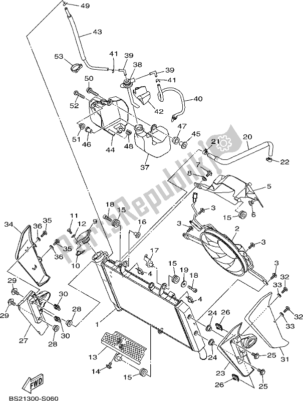 Alle onderdelen voor de Radiator Slang van de Yamaha MT 09 AL MTN 850-AL 2020