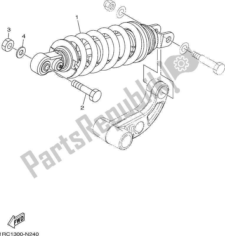 Wszystkie części do Tylne Zawieszenie Yamaha MT 09 AL MTN 850-AL 2020