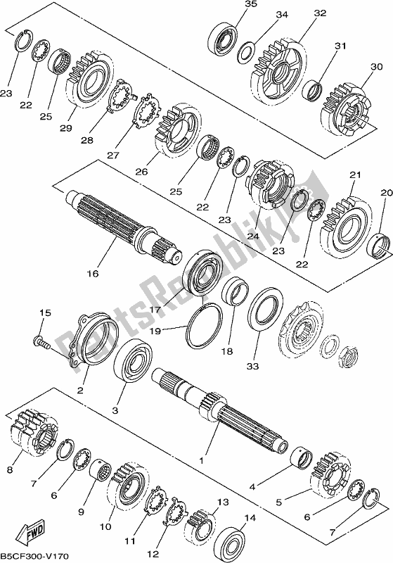 Todas as partes de Transmissão do Yamaha MT 09 AL MTN 850-AL 2020