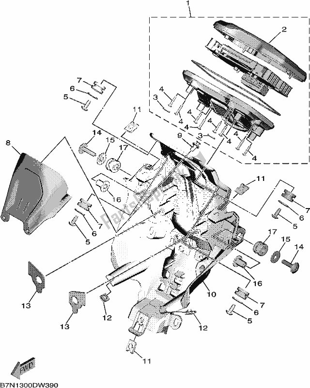Tutte le parti per il Metro del Yamaha MT 09 Aspm MTN 890 DM 2021