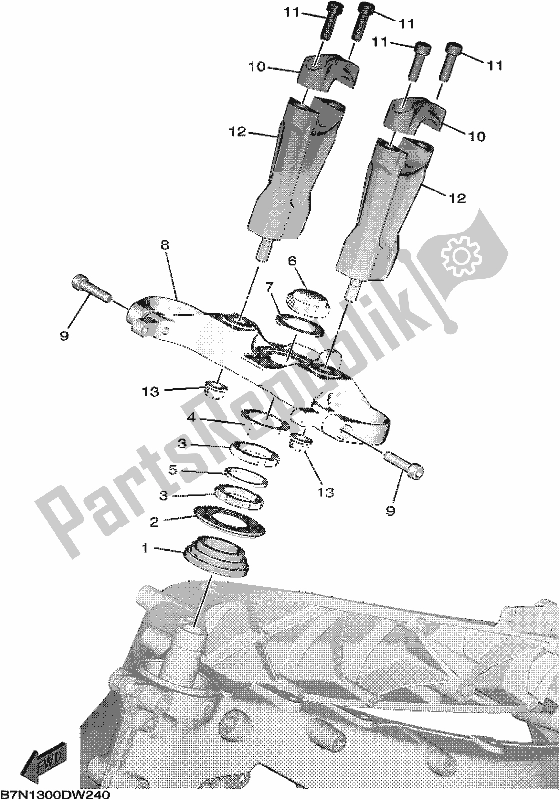 Tutte le parti per il Timone del Yamaha MT 09 Aspm MTN 890 DM 2021