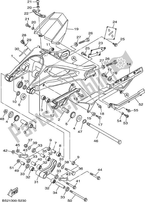 Toutes les pièces pour le Bras Arrière du Yamaha MT 09 SP MTN 850 DJ 900 2018