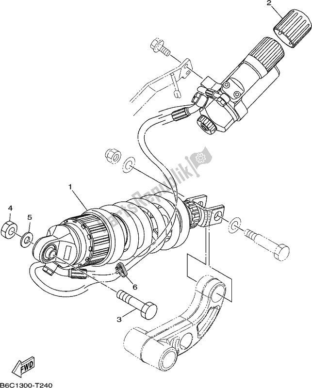 Wszystkie części do Tylne Zawieszenie Yamaha MT 09 SP MTN 850 DJ 900 2018