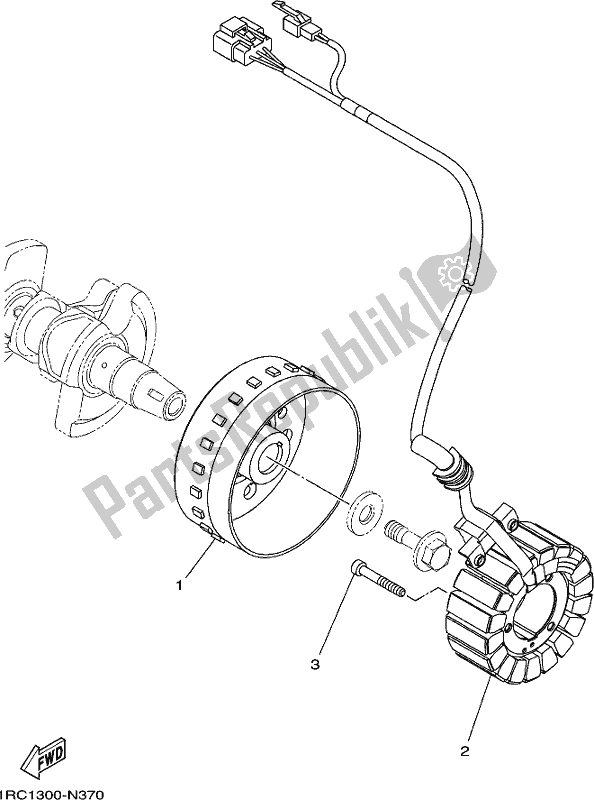 Todas as partes de Gerador do Yamaha MT 09 Trah Tracer 900 2017