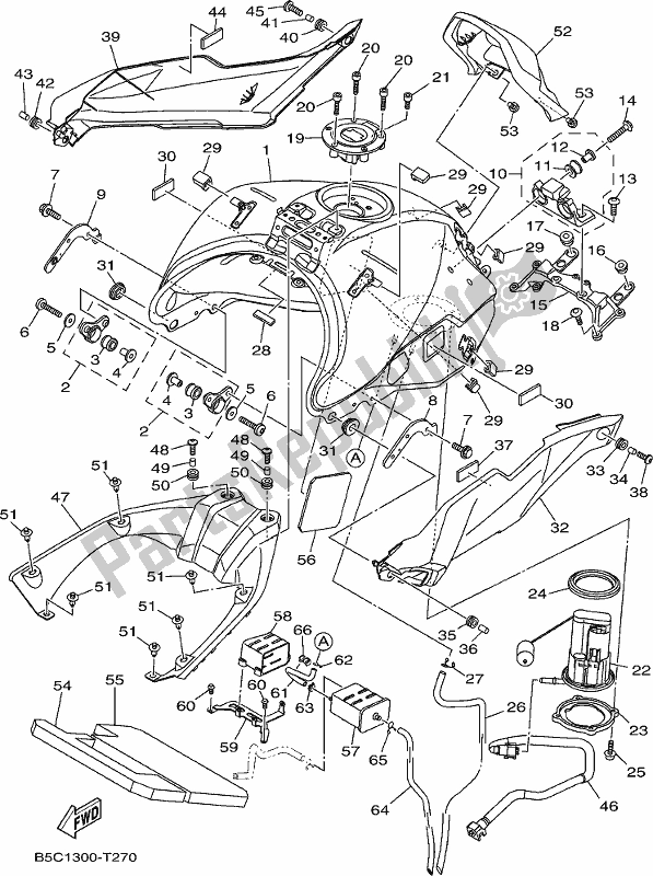 Wszystkie części do Zbiornik Paliwa Yamaha MT 09 Tral MTT 850L 2020