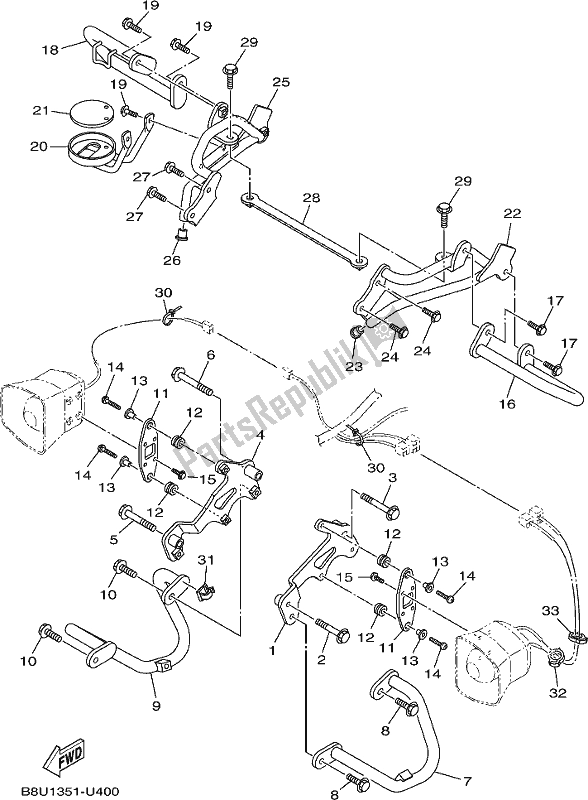 Todas las partes para Guard & Side Bag de Yamaha MT 09 Trapl MTT 850 PL 2020