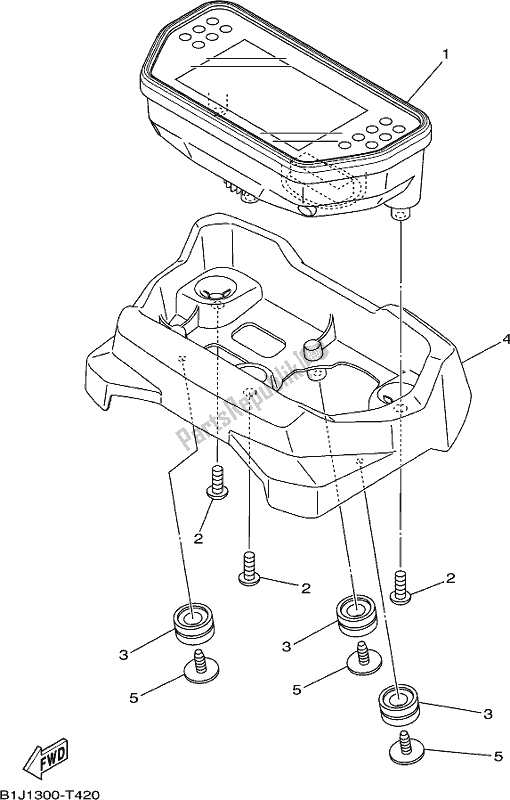 All parts for the Meter of the Yamaha MT 09 Traspj MTT 850 DJ 2018