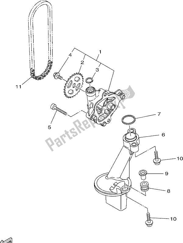 Tutte le parti per il Pompa Dell'olio del Yamaha MT 09 Traspl MTT 850 DL 2020