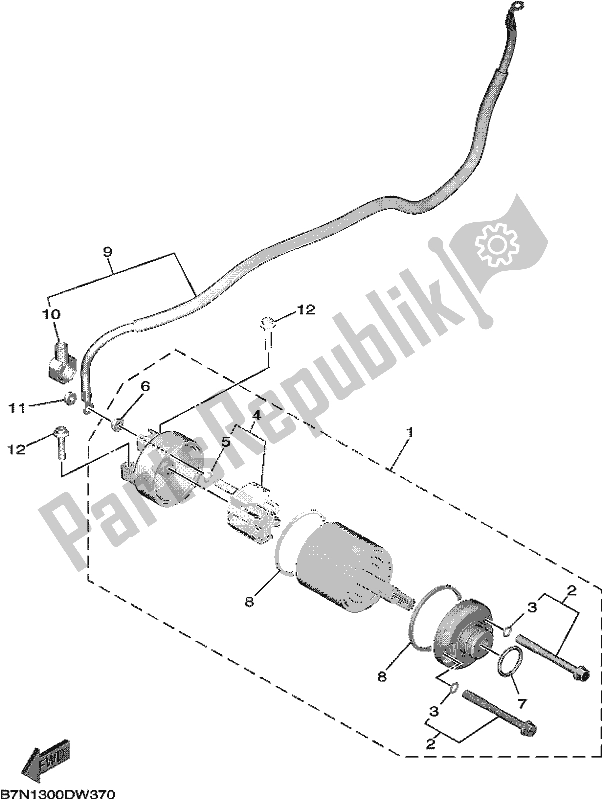 Alle onderdelen voor de Start De Motor van de Yamaha MT 09 Traspm MTT 890 DM 2021