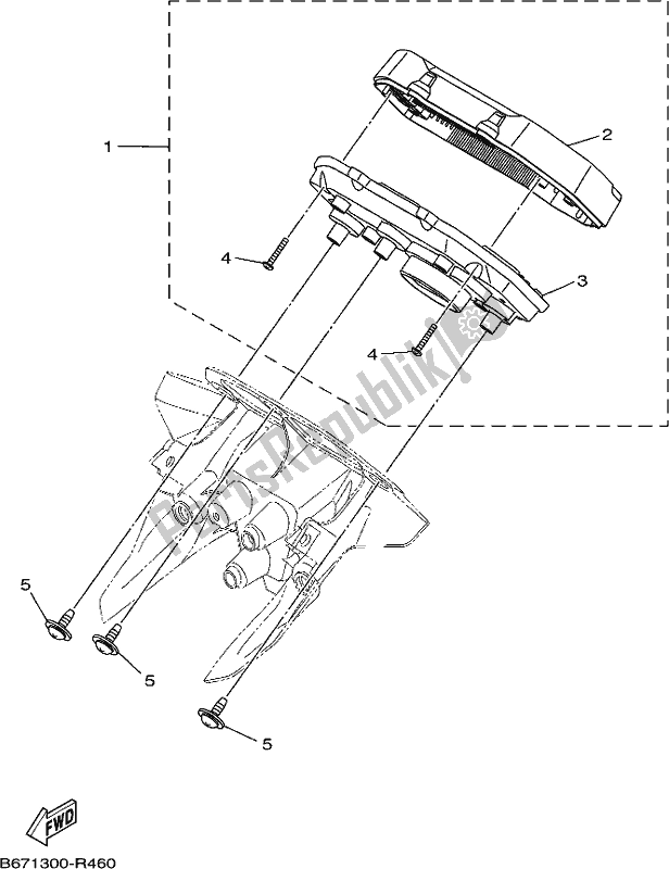 All parts for the Meter of the Yamaha MT 10 AJ MTN 1000J 2018