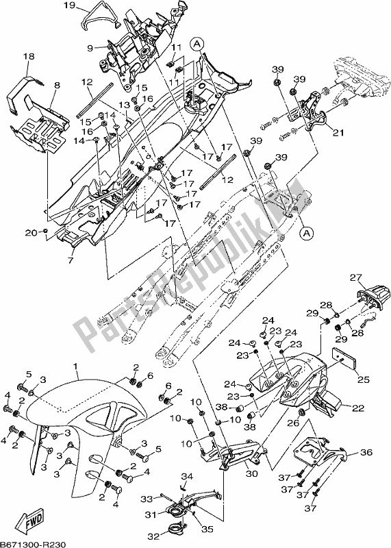 Todas las partes para Defensa de Yamaha MT 10 AJ MTN 1000J 2018