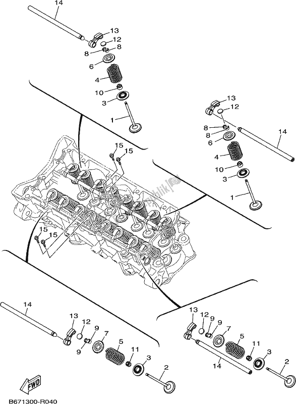 Toutes les pièces pour le Soupape du Yamaha MT 10 AJ MTN 1000J 2018