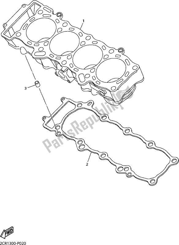 Toutes les pièces pour le Cylindre du Yamaha MT 10 Aspj MTN 1000J 2018