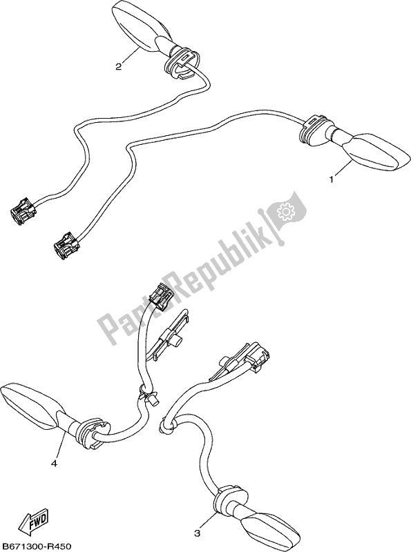 Tutte le parti per il Luce Lampeggiante del Yamaha MT 10 Aspj MTN 1000J 2018