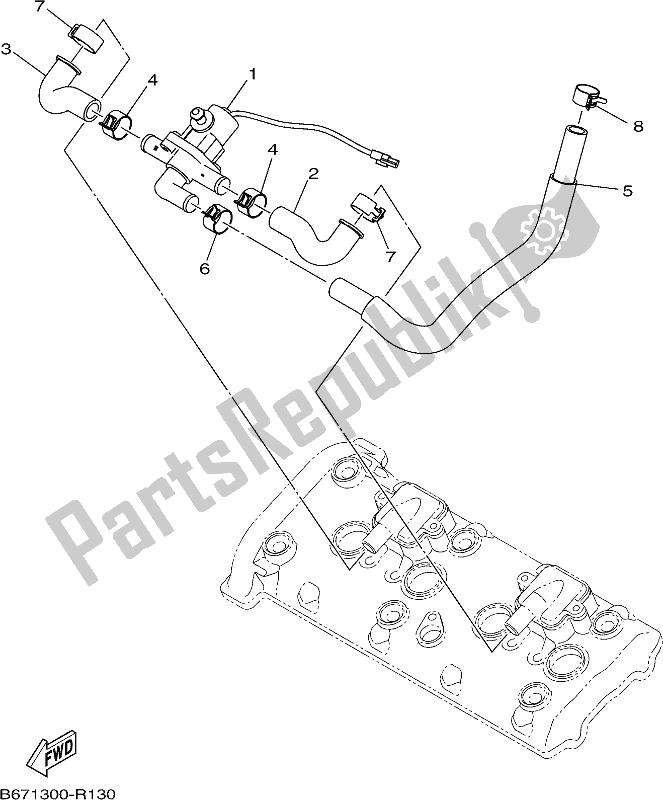 All parts for the Air Induction System of the Yamaha MT 10 Aspk MTN 1000 DK 2019