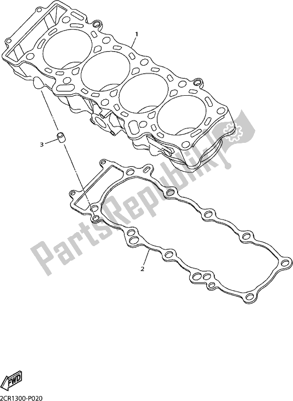 All parts for the Cylinder of the Yamaha MT 10 Aspk MTN 1000 DK 2019