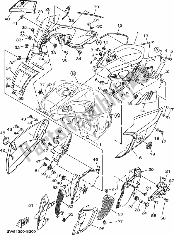 All parts for the Fuel Tank 2 of the Yamaha MT 10 Aspk MTN 1000 DK 2019