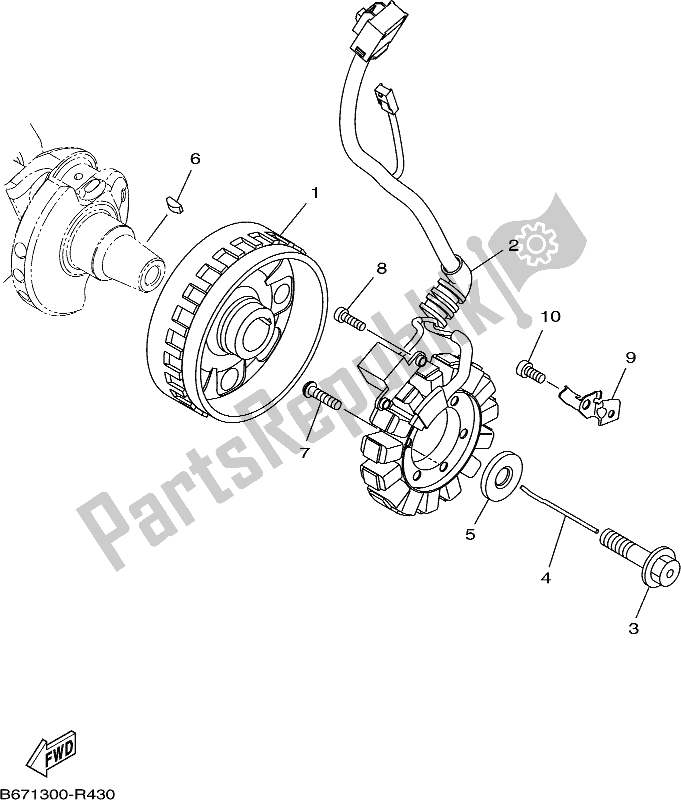 All parts for the Generator of the Yamaha MT 10 Aspk MTN 1000 DK 2019