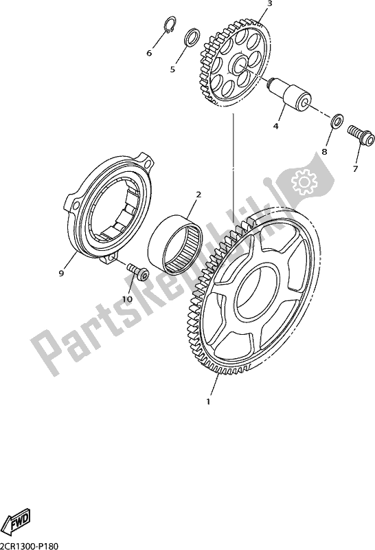 All parts for the Starter of the Yamaha MT 10 Aspk MTN 1000 DK 2019