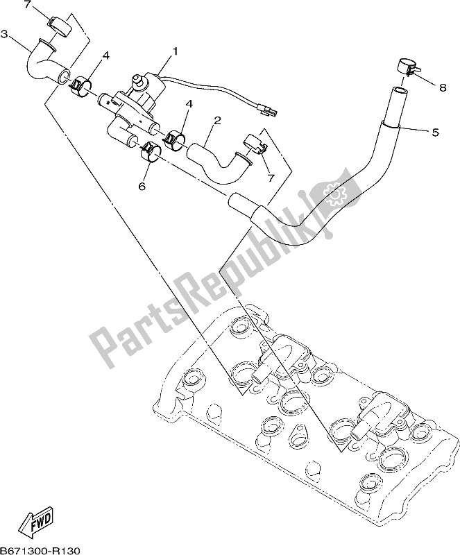 All parts for the Air Induction System of the Yamaha MT 10 Aspl MTN 1000 DL 2020